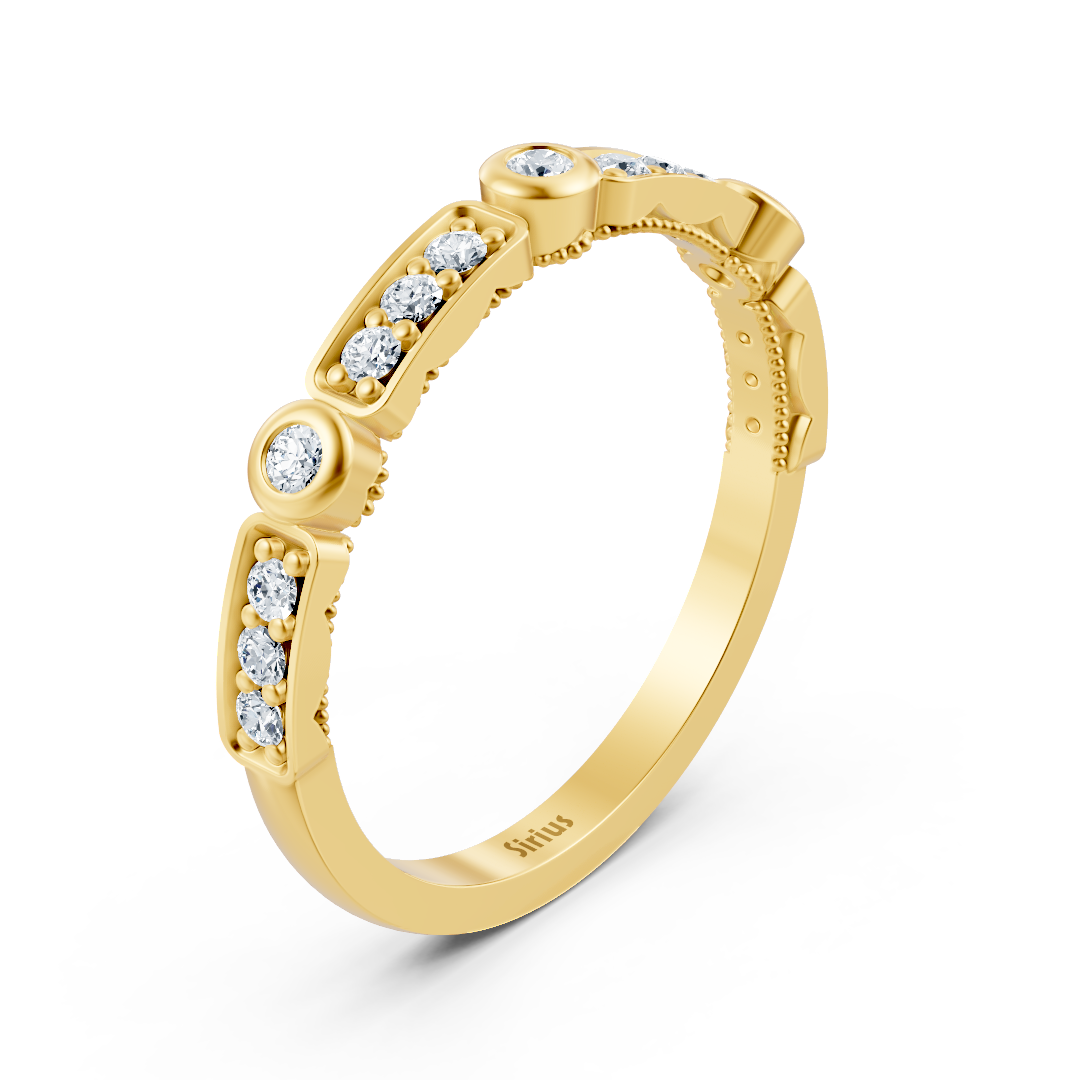 Diamond and ruby ​​ring white gold