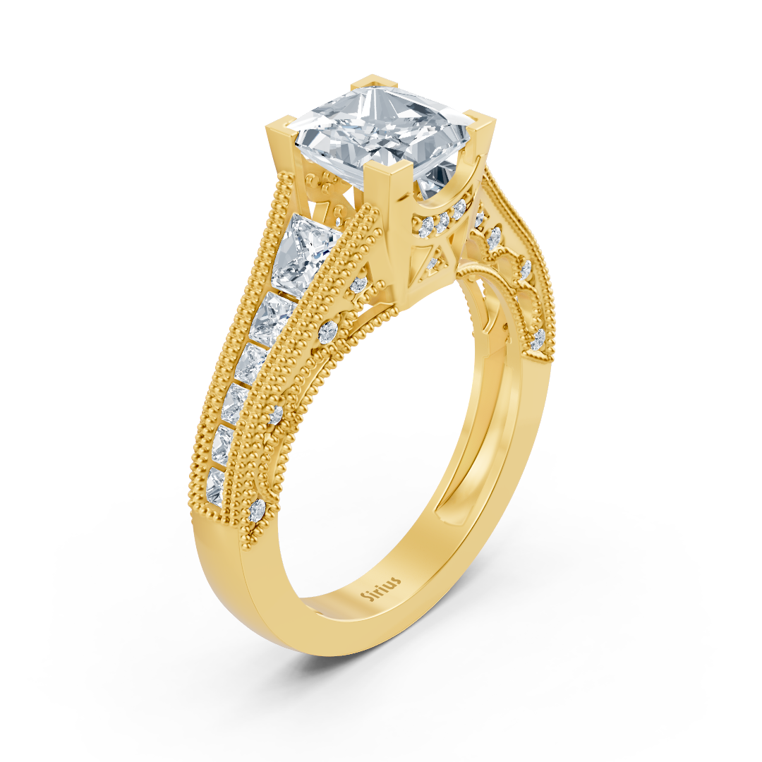 Vintage Inspiriert Diamantring Gelbgold