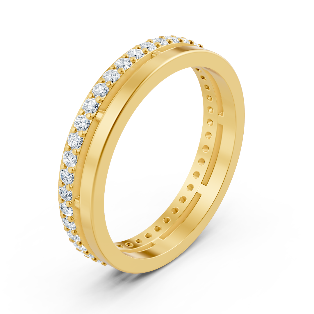 Diamant-Eternity-Ring 14K Gelbgold – 0,42 ct