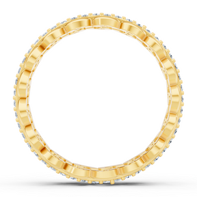 Anmutiger Schneckenmuster Diamantring - 14K Gelbgold, ca. 0.28 Karat