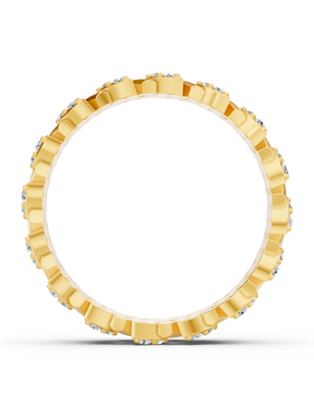 Bague d'éternité Birgie en or jaune 14 carats avec diamants
