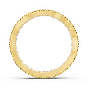 Bague couronne de diamants en or jaune 14 carats - bague pour femme en filigrane avec diamants