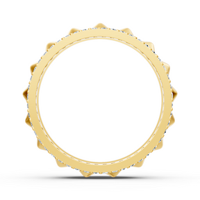 Eleganter Gelbgold-Ring mit Runddiamanten im Prong-Design