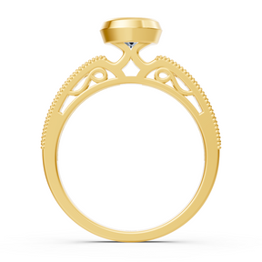 Classic solitaire diamond engagement ring in 14 carat yellow gold