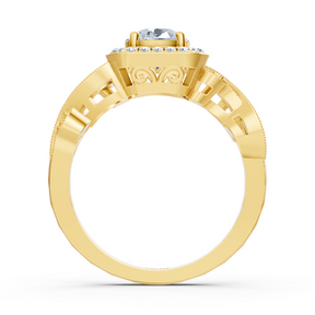 yellow gold vintage diamond engagement ring