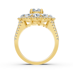 Diamant-, Smaragd- und Rubinring Gelbgold