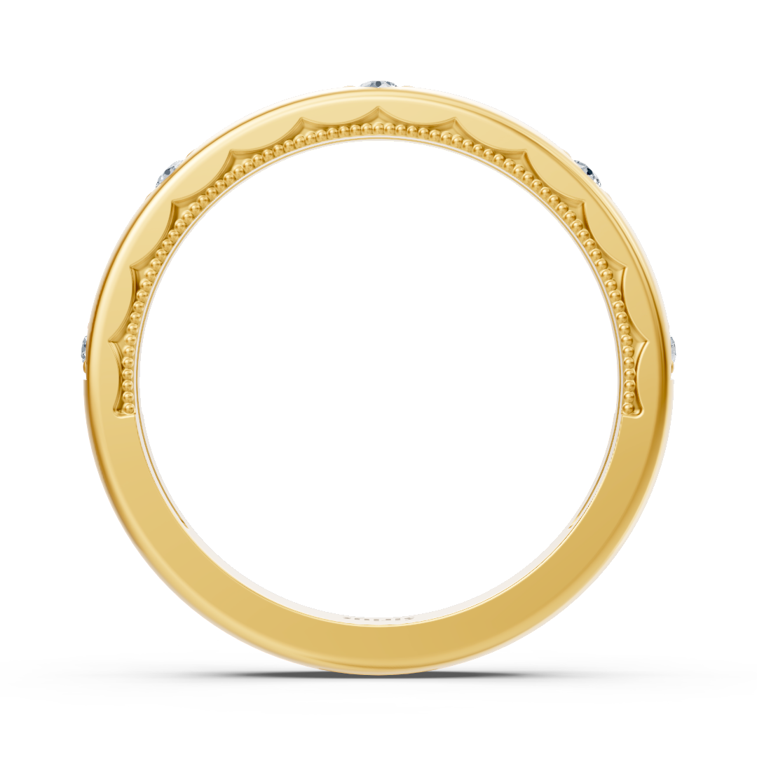 Bague empilable en or jaune avec diamant de 0,09 carat