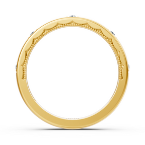 Bague empilable en or jaune avec diamant de 0,09 carat