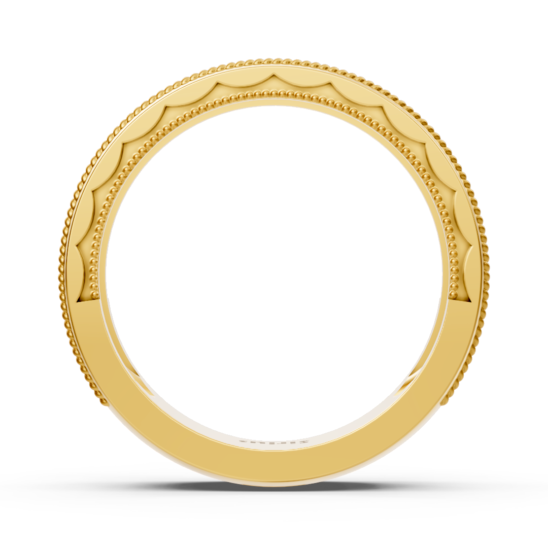 Alliance pour homme en or jaune avec diamant de 0,05 carat