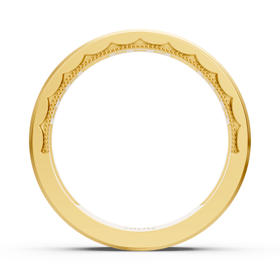 Bague homme en or jaune avec diamant taille princesse de 0,27 carat