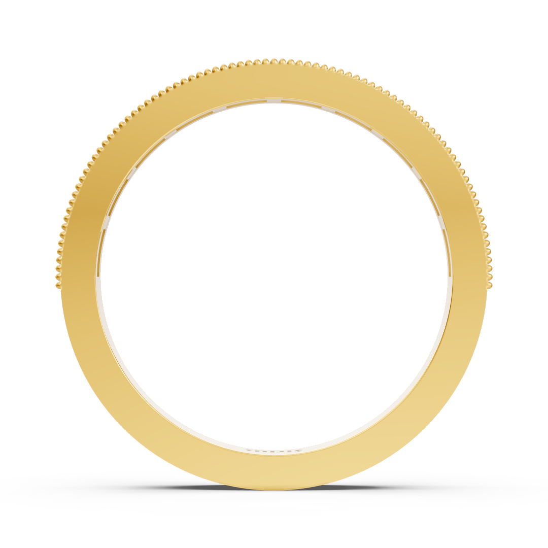 2.20 carat baguette cut diamond half eternity ring in yellow gold