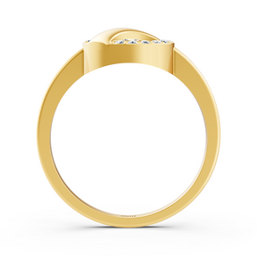 Strahlender Gelbgold Diamantring mit Krappenfassung
