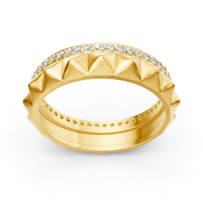 Eleganter Gelbgold-Ring mit Runddiamanten im Prong-Design