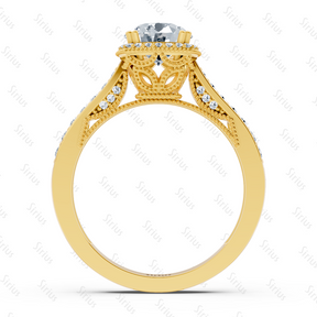 Bague solitaire diamant or jaune
