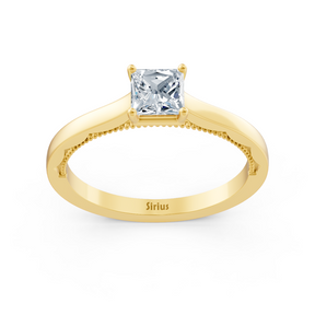 Solitär Diamantring Gelbgold