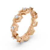 Exklusiver Diamantring aus 14K Rosegold – Prong-Fassung, 0,35 Karat