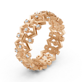 Birgie rose gold diamond ring – delicate design with round diamonds