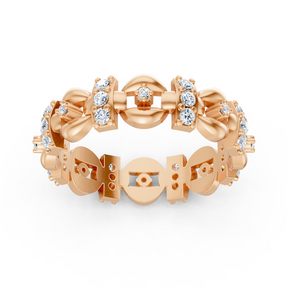 Faszinierender Formenmix Diamantring - 14K Roségold, ca. 0.40 Karat