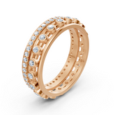 14 Karat Rosegold Pırlanta Pavé Ring "Glamour"