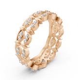 Birgie 14K Rose Gold Diamond Eternity Ring - Timeless Marquise Elegance