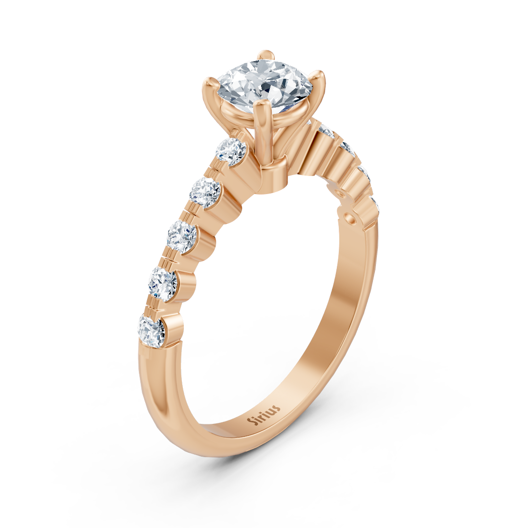 Classic rose gold solitaire diamond ring