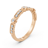 Memoire diamond ring yellow gold