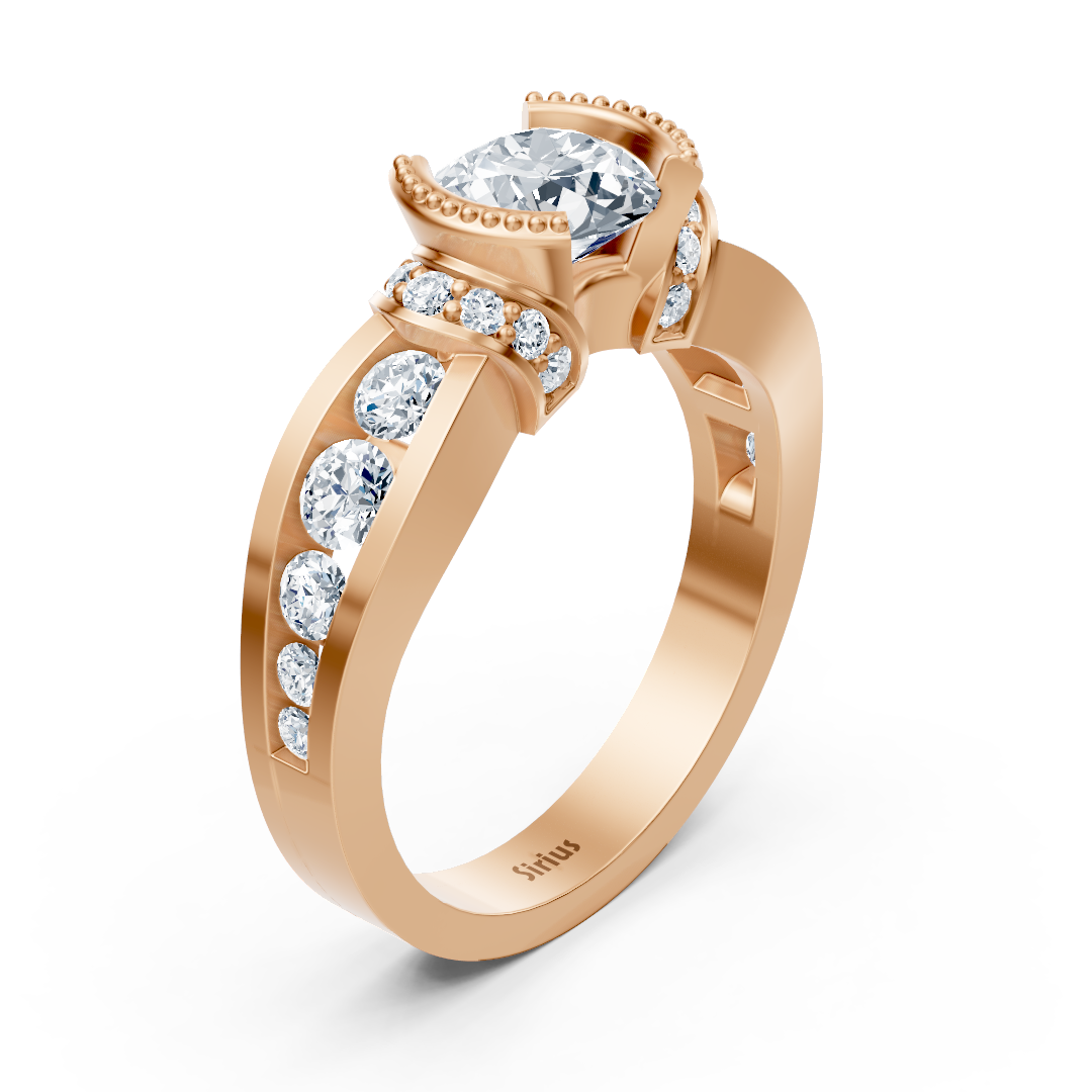 Diamantring Weisstopas Roségold