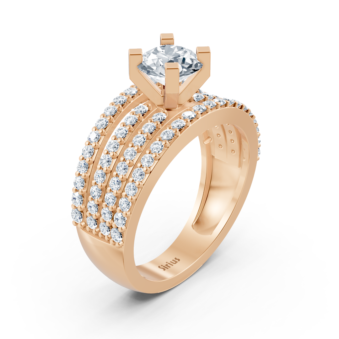 Eternity & Solitär Diamantring Roségold