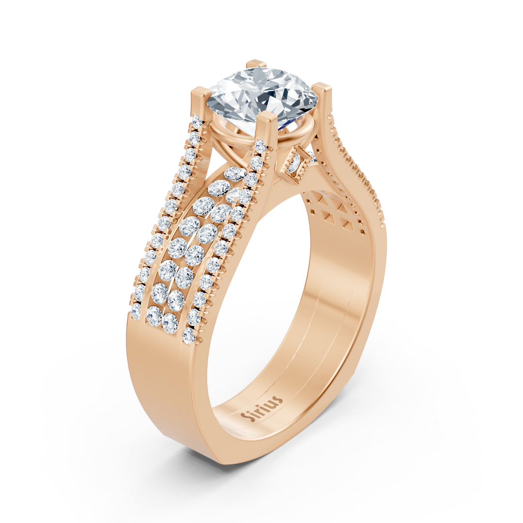 Eternity & Pavé Diamantring Roségold