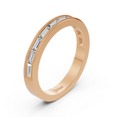 Birgie Roségold Diamantring mit Baguette-Schliff – 0,50 ct