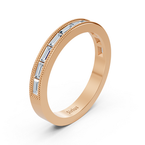 Birgie Roségold Diamantring mit Baguette-Schliff – 0,50 ct