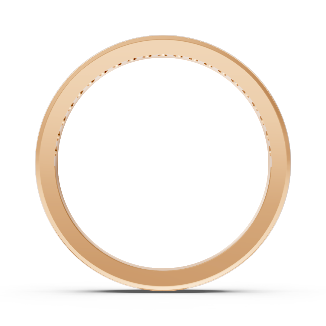Eleganter Halbmemory-Ring mit Diamanten in Rosegold 14K