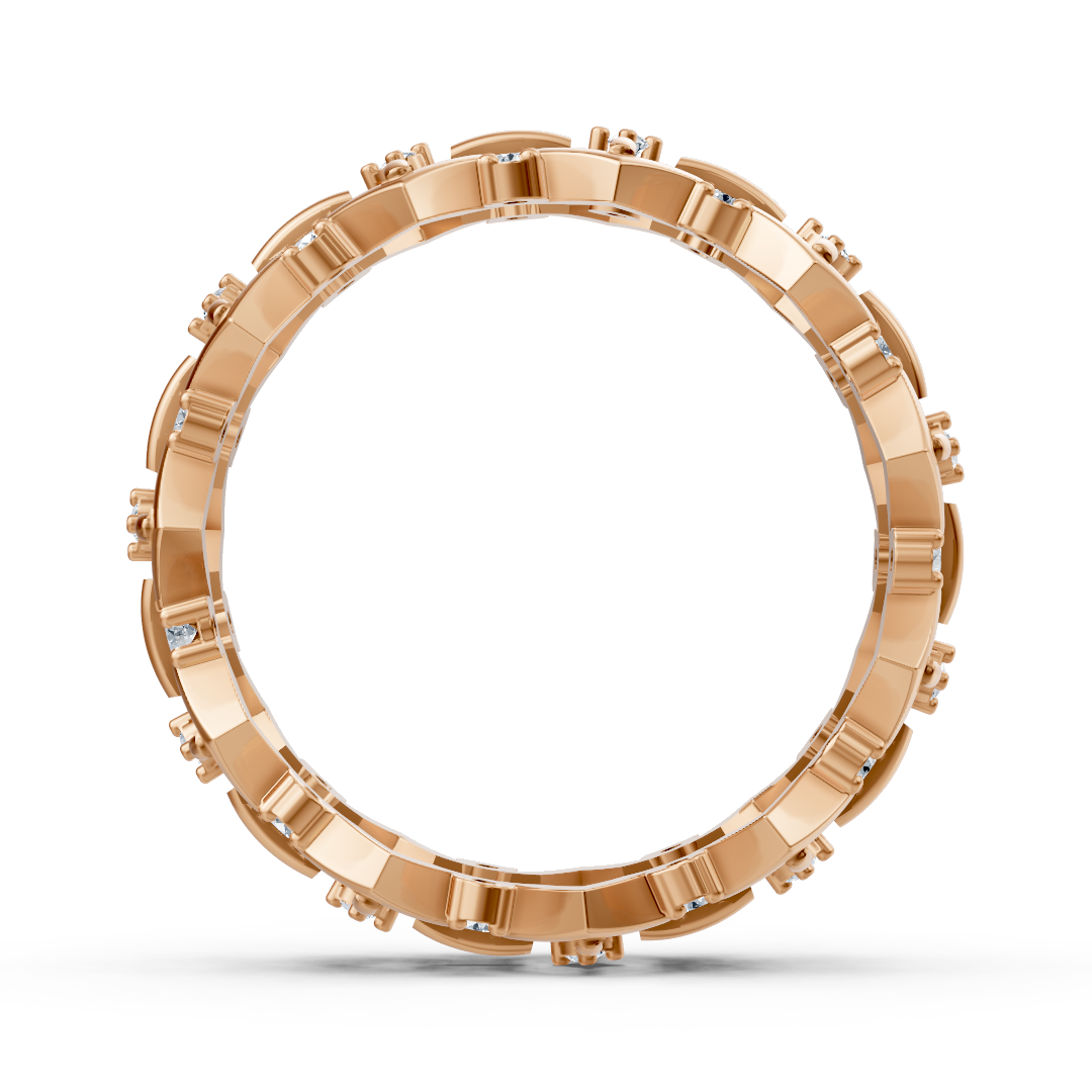 Birgie rose gold diamond ring – delicate design with round diamonds