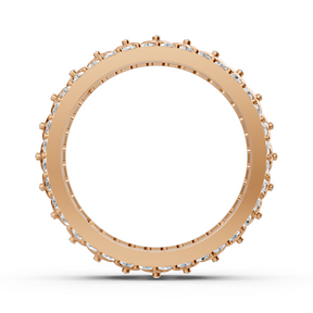 Exquisiter Blumen-Diamantring aus 14K Rosegold