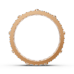 Zarter Blütenkranz Diamantring - 14K Rosegold, ca. 0.49 Karat