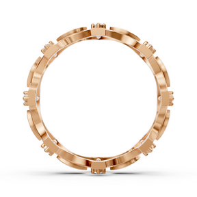 Rosegoldener Diamantring mit filigranem Design
