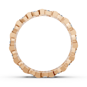 Rosegoldener Diamantring mit geschwungenem Design