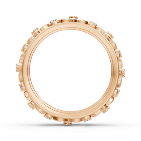 Edler Rosegold Ring mit Diamanten im Blüten Design – Filigrane Eleganz