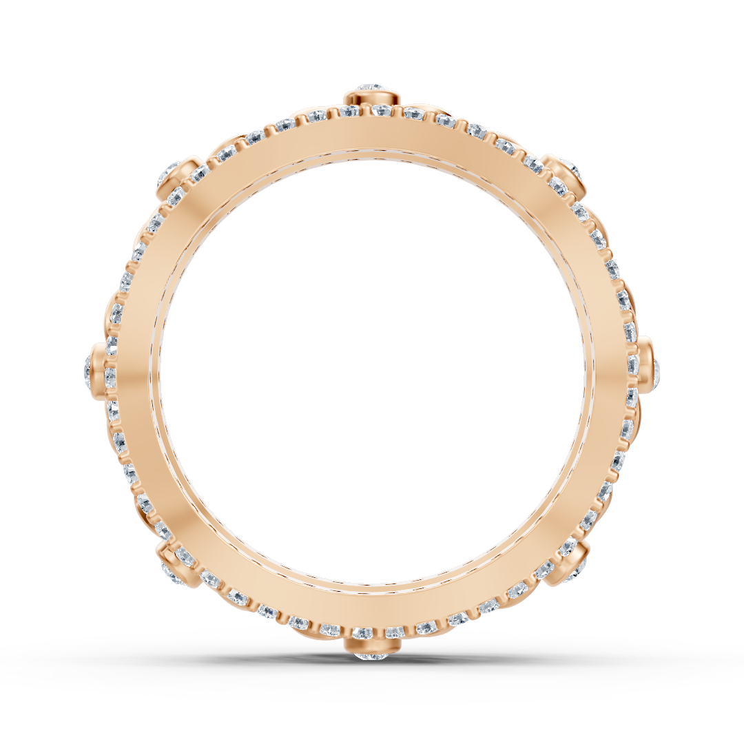 Birgie 14K Rose Gold Diamond Heart Vine Ring - Romantic Elegance
