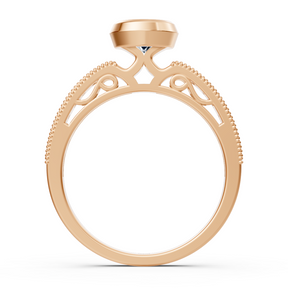 Classic solitaire diamond engagement ring in 14 carat rose gold