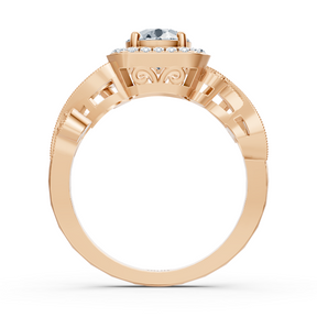 Rosegold Vintage Diamant Verlobungsring