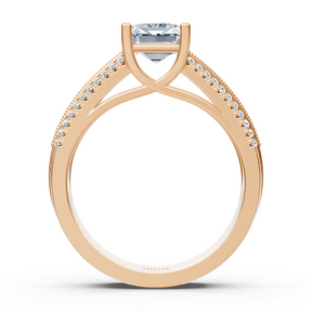 Roségold Oktagon Topas Diamant Verlobungsring