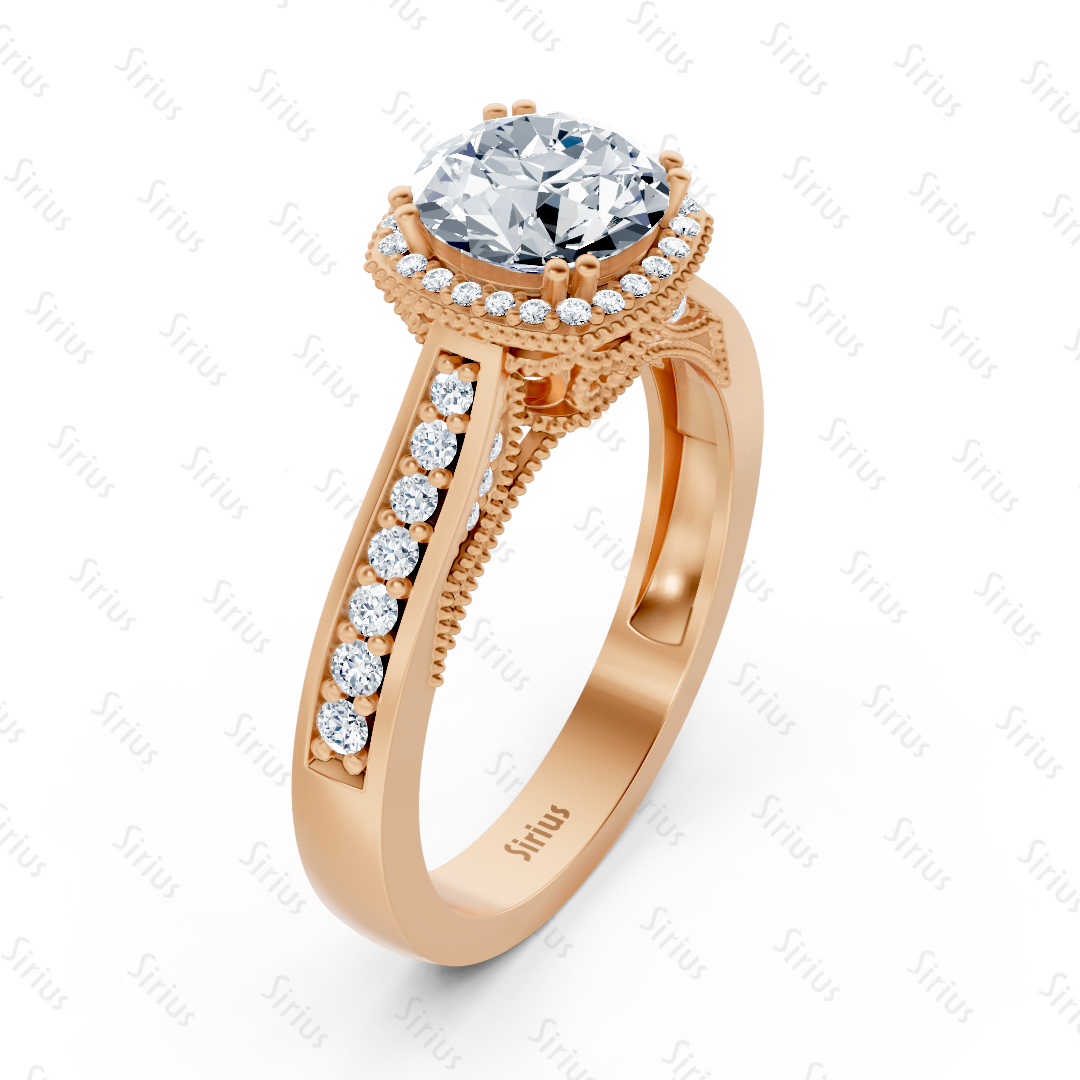 Solitär  Weisstopas Diamantring Roségold