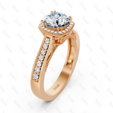 Solitär  Weisstopas Diamantring Roségold