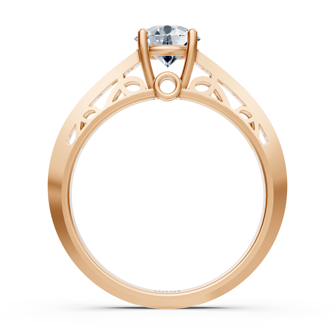 Birgie rose gold channel-set round-cut diamond ring
