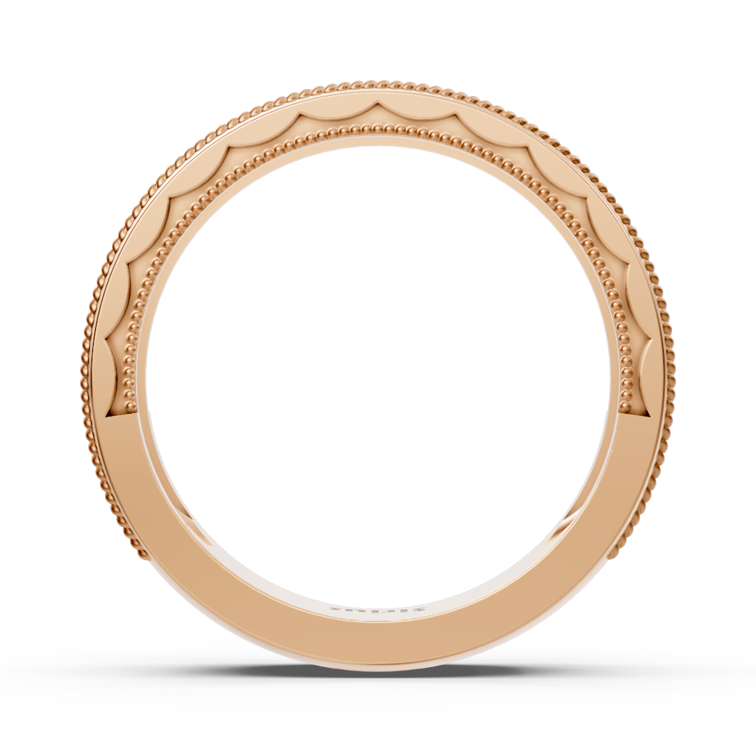 Alliance pour homme en or rose avec diamant de 0,05 carat