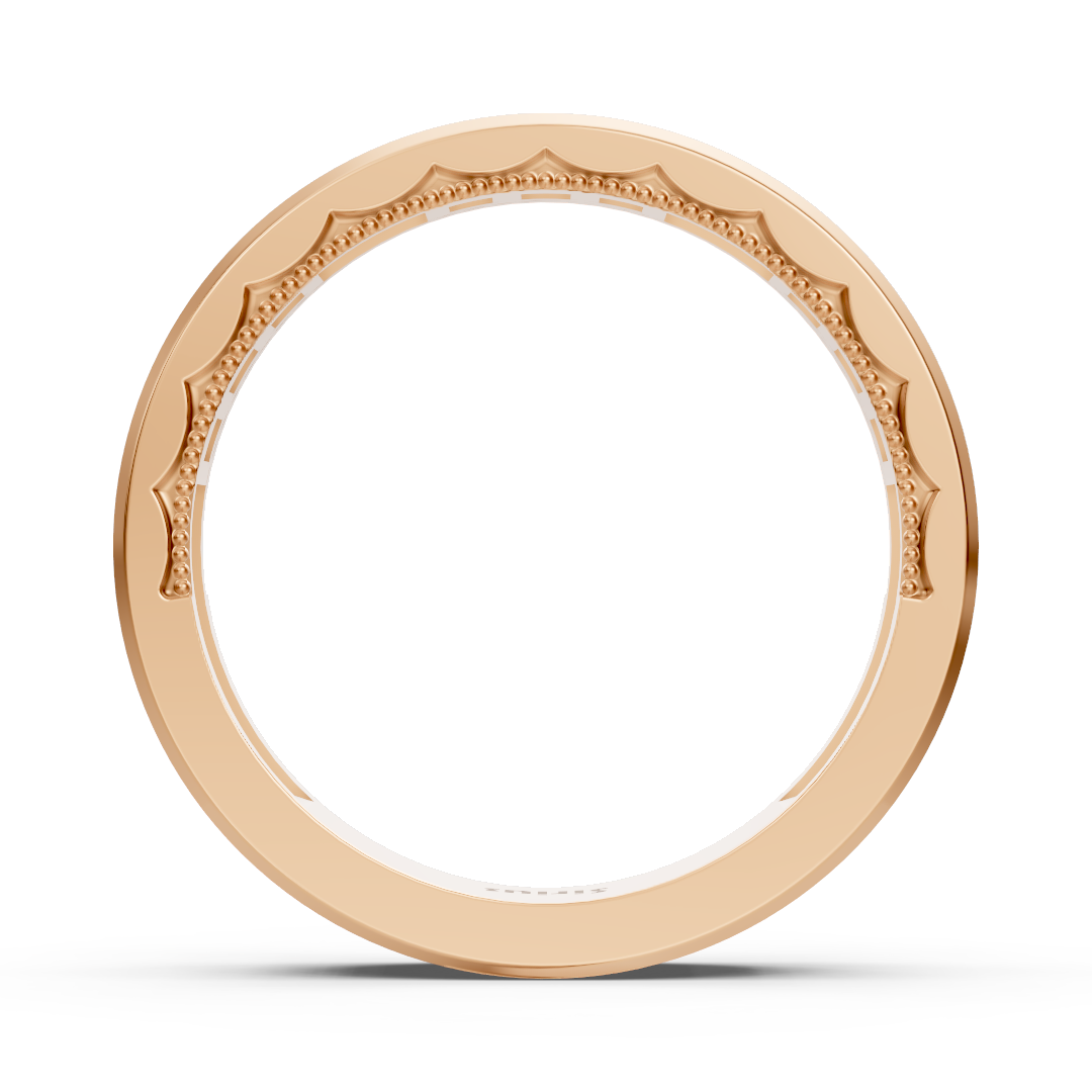 Bague en or rose avec diamant taille princesse de 0,27 carat