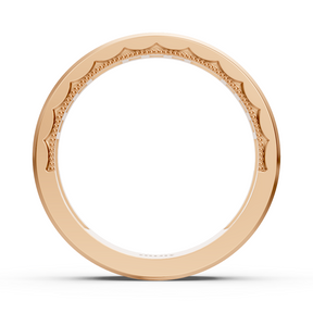 Bague en or rose avec diamant taille princesse de 0,27 carat