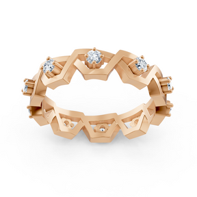Exklusiver Diamantring aus 14K Rosegold – Prong-Fassung, 0,35 Karat