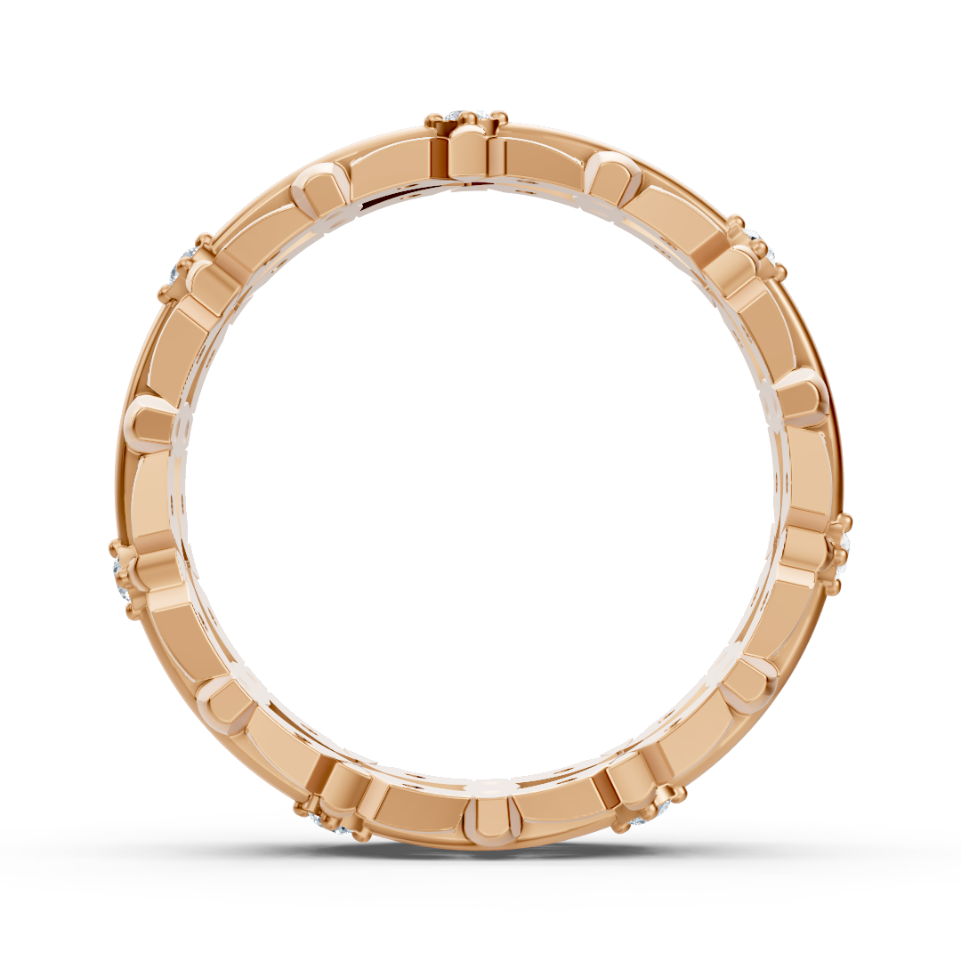 14 Karat Rosegold Diamant Ring - Zeitloser Eleganz für jeden Tag